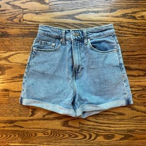 H&M size 2, high wasted jean shorts